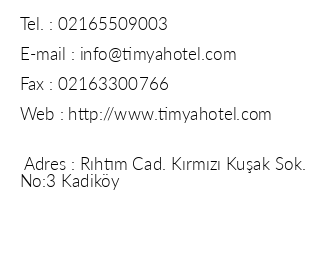 Timya Hotel iletiim bilgileri